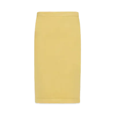 Max Mara Denver Cotton Gabardine Pencil Skirt "Mustard"