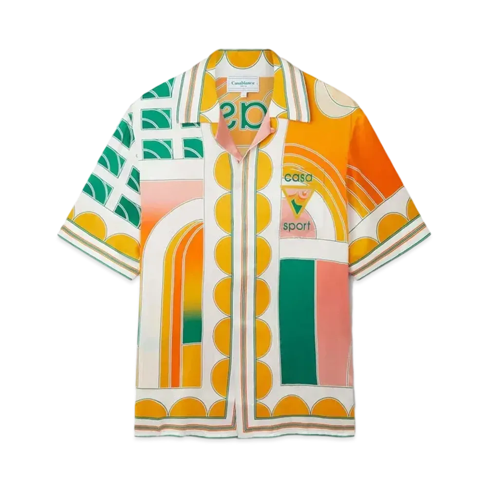 Casablanca Summer Court Silk Shirt "Multi"