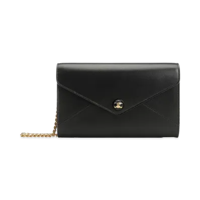 CELINE Women's Envelope Wallet On Chain "Black"