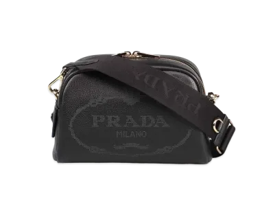 PRADA Leather Shoulder Bag "Black"