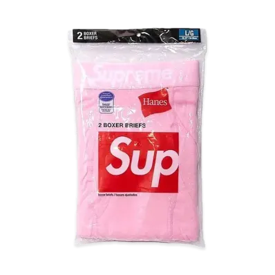 Supreme x Hanes Boxer Briefs (2 Pack) "Pink"