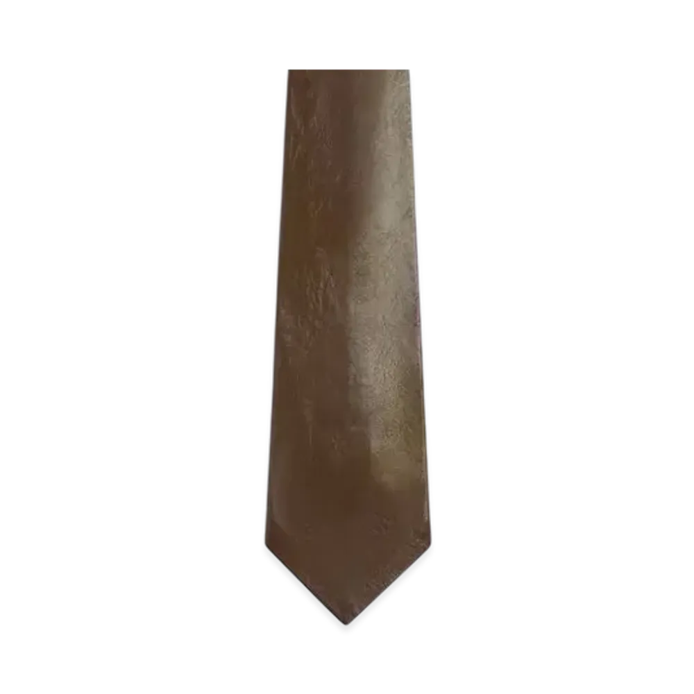 Bottega Veneta Shiny Leather Tie "Olive"