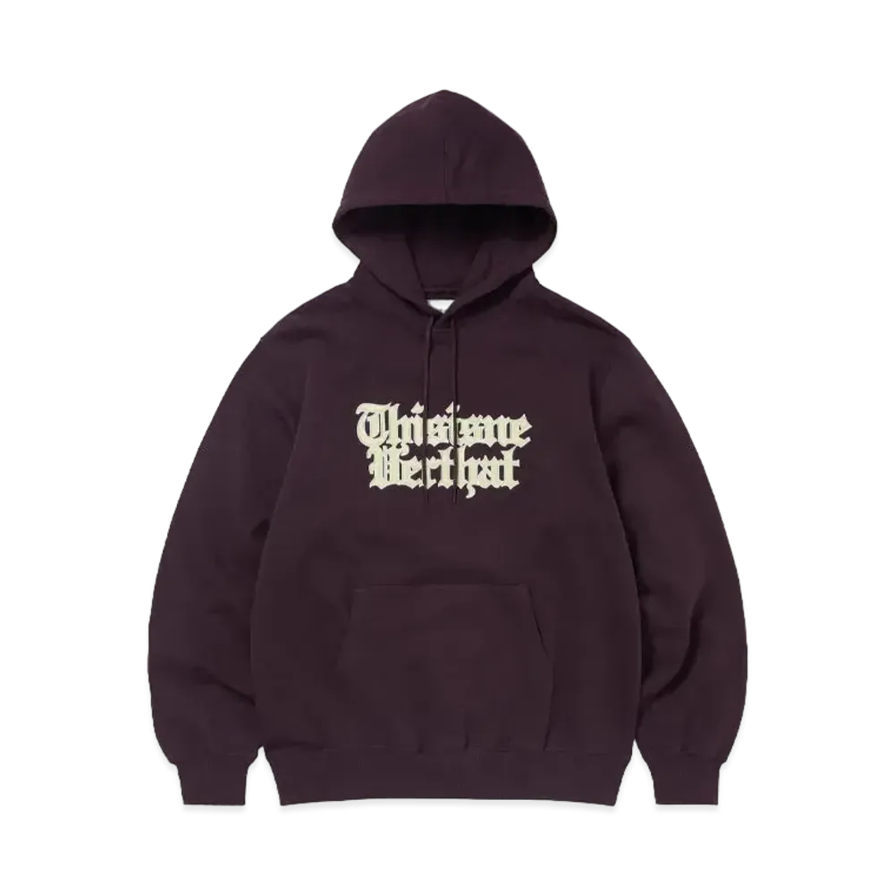 thisisneverthat Old English Logo Hoodie "Wine"
