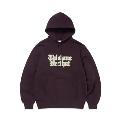 thisisneverthat Old English Logo Hoodie "Wine"