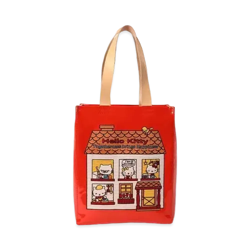 HELLO KITTY x BEAMS COUTURE Hello Kitty House Embroidery Bag "Red"