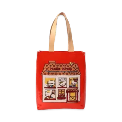 HELLO KITTY x BEAMS COUTURE Hello Kitty House Embroidery Bag "Red"