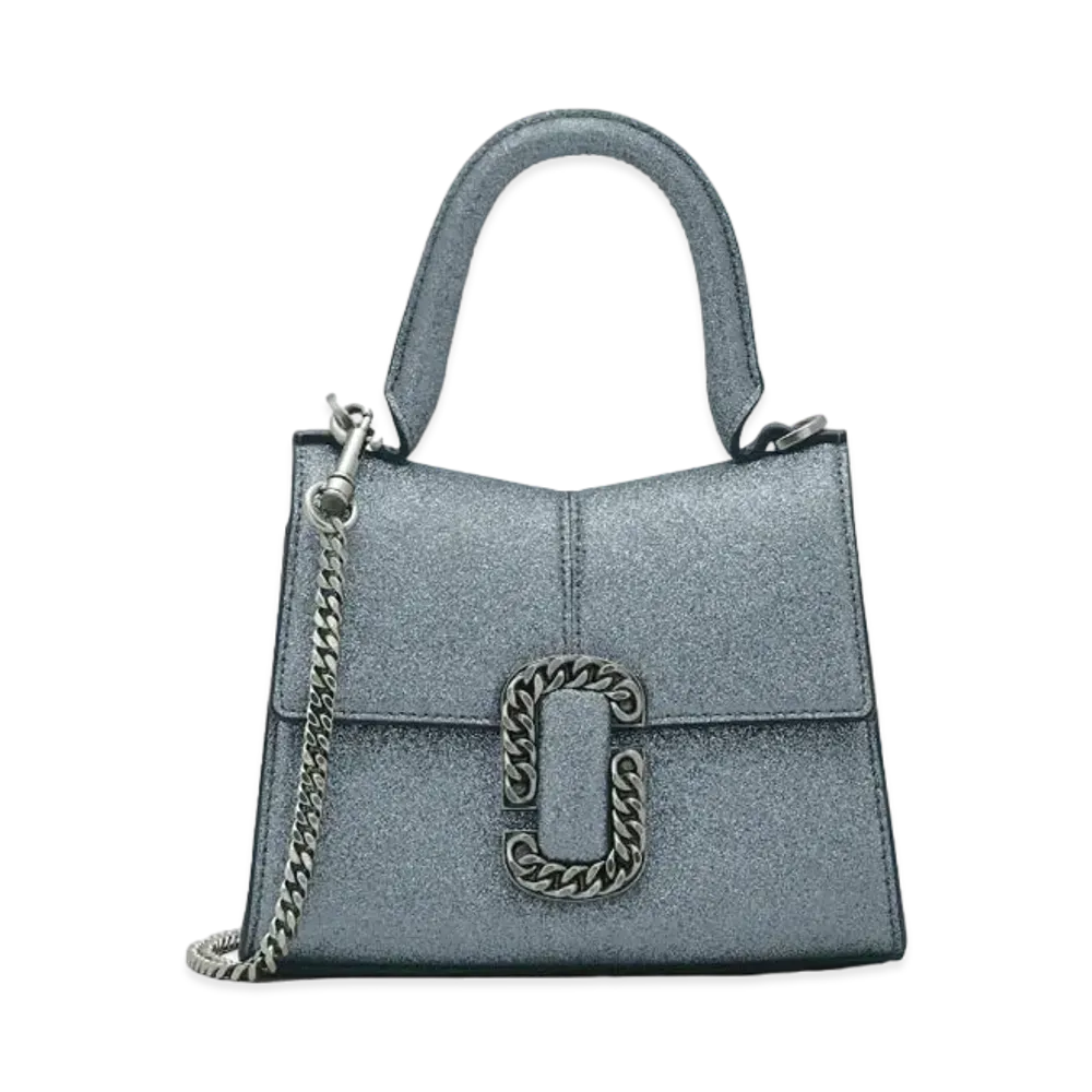 Marc Jacobs The Galactic Glitter St. Marc Mini Top Handle "Silver"
