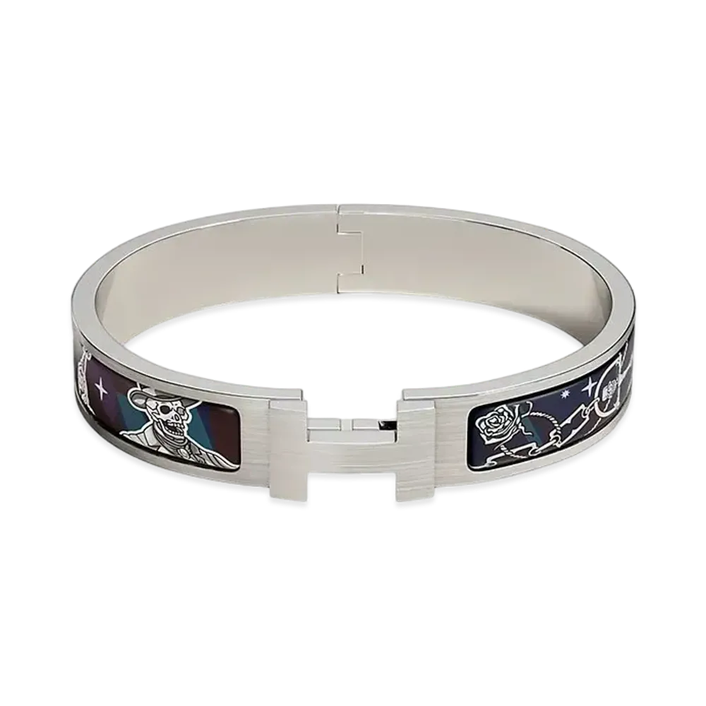 Hermes Clic HH C'est la Fete Bracelet "Casaque Nuit/Palladium"
