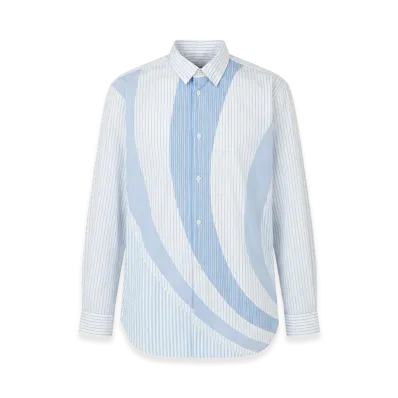 COMME des GARÇONS SHIRT Poplin Stripe Shirt "Blue"