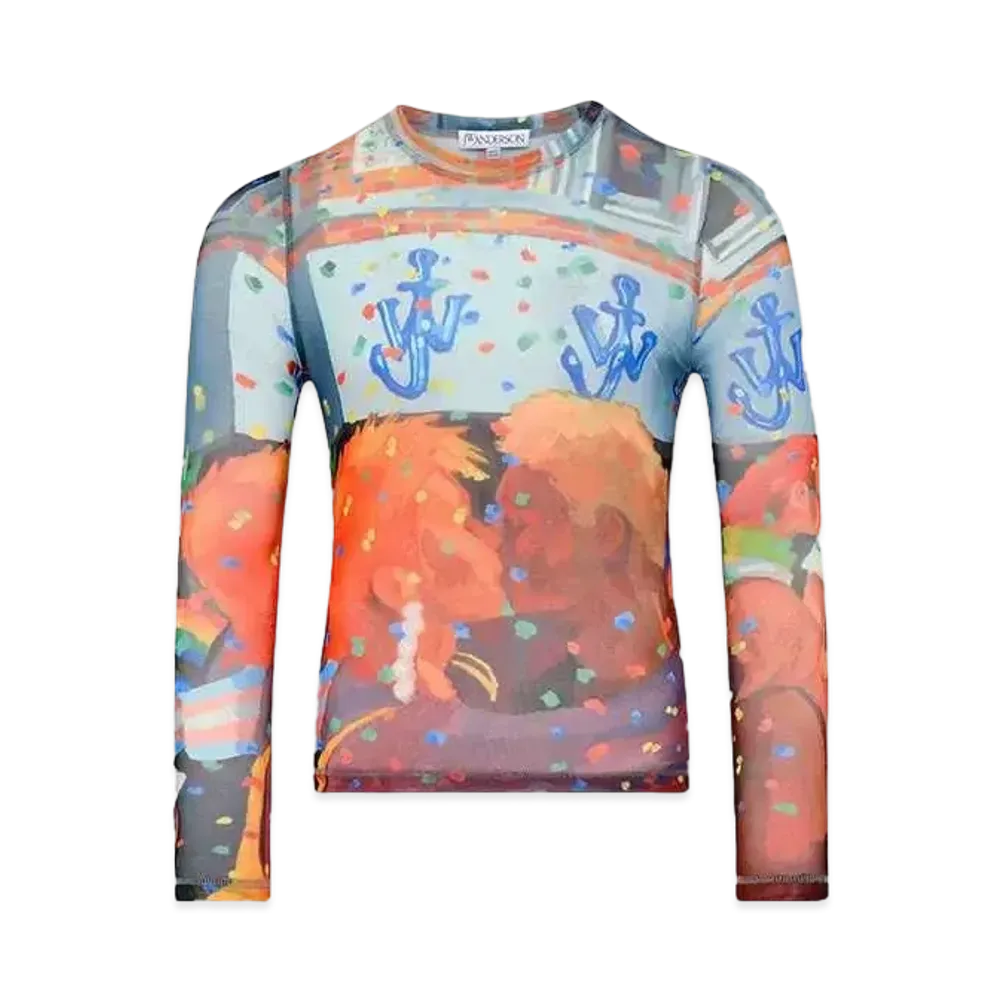 JW ANDERSON Pride Capsule Sheer Long Sleeve Top #1 "Multicolor"