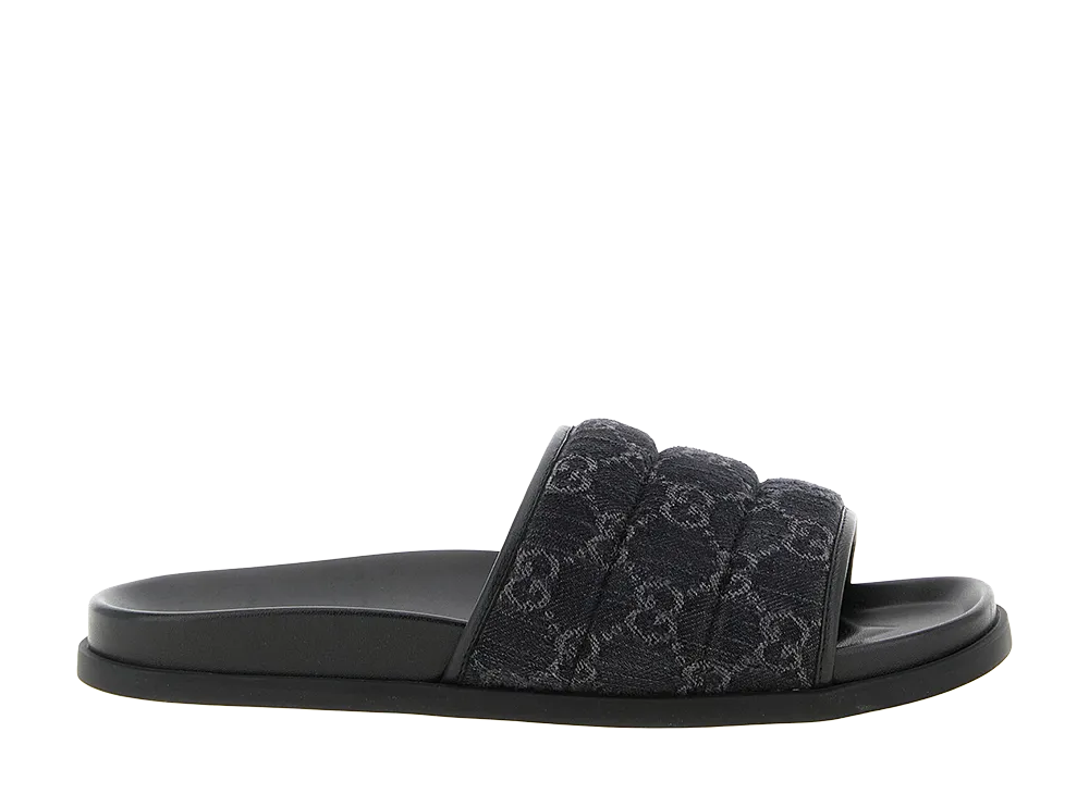 GUCCI GG Denim Slides "Black"
