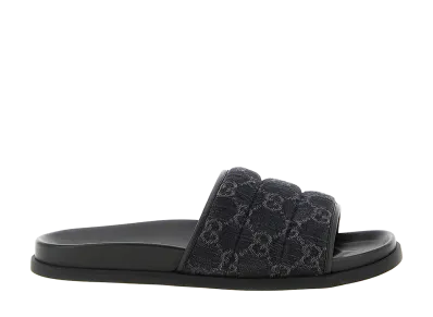 GUCCI GG Denim Slides "Black"