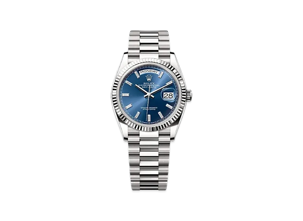 ROLEX Day-Date 36 White Gold "Navy"