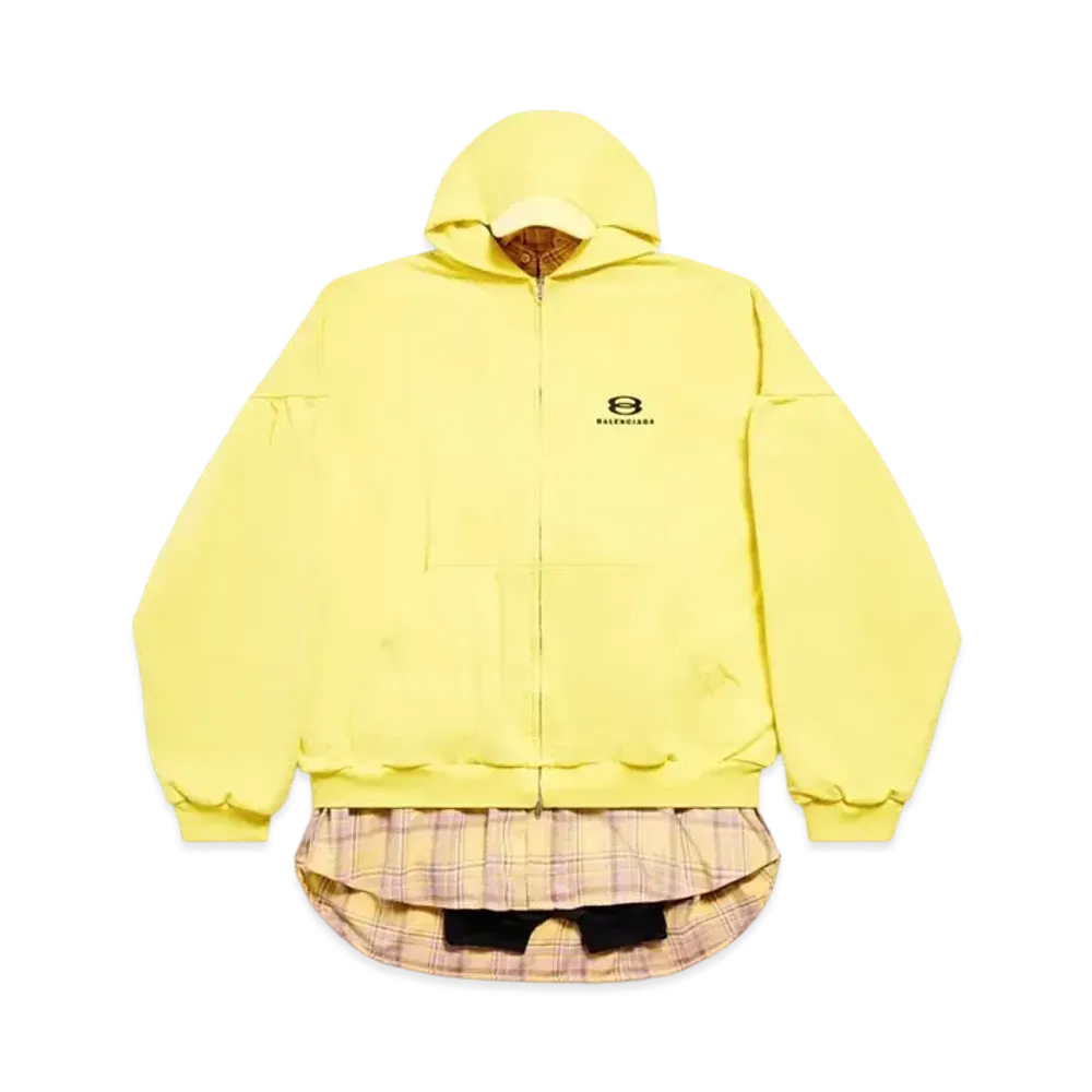 BALENCIAGA Unity Sports Icon Layered Hoodie Oversized "Yellow/Black"