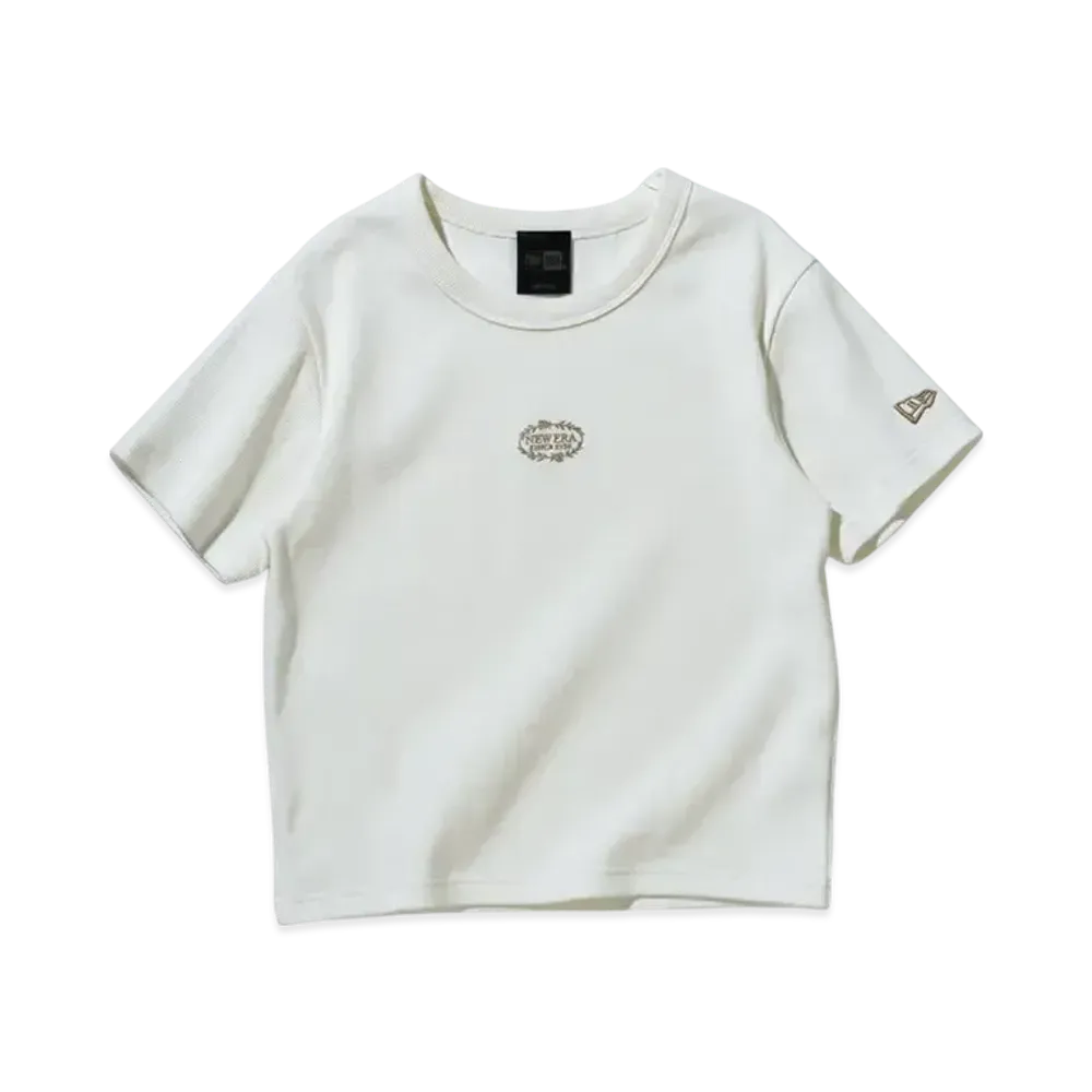 NEW ERA BLACK LABEL SS25 Women's Short Sleeve Cropped Rib T-shirt "Off White"