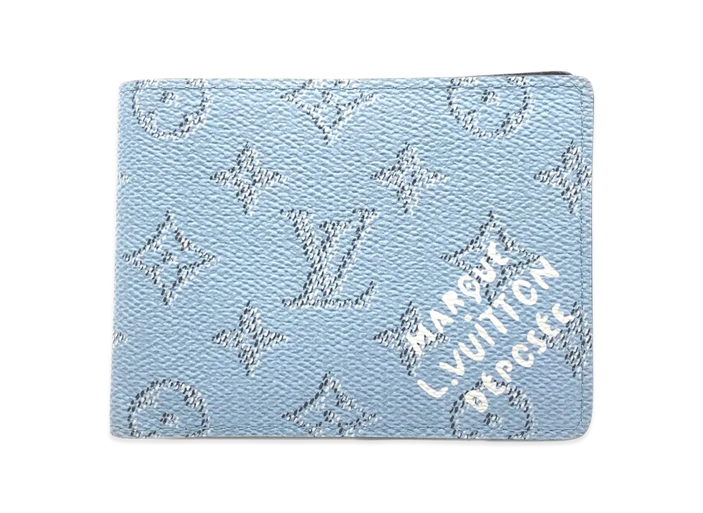 Louis Vuitton Portefeuille Multiple Monogram Heritage "Blue"