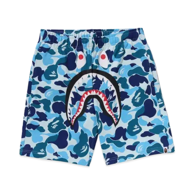 A BATHING APE ABC Camo Shark Sweat Shorts "Blue"