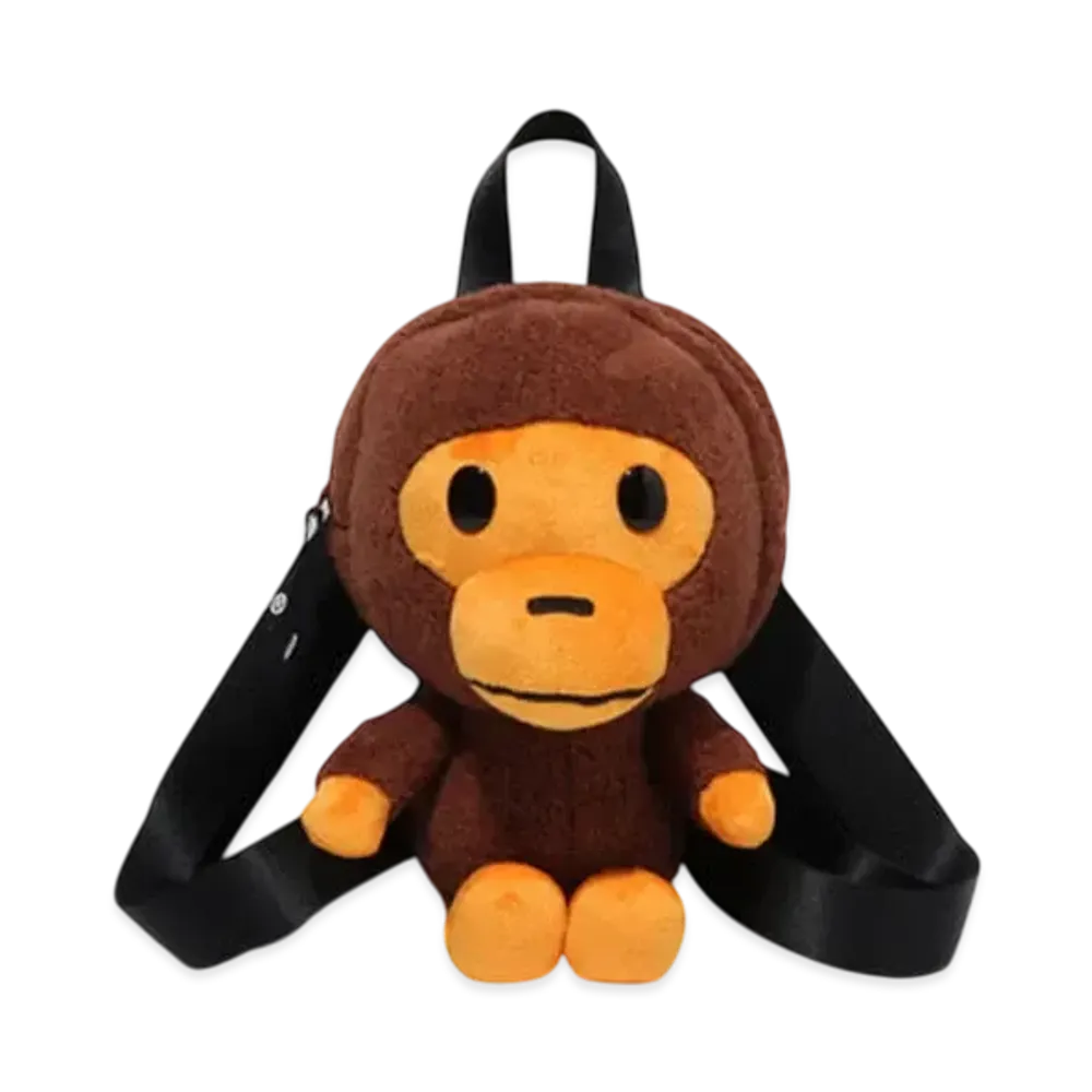 A BATHING APE Baby Milo Plush Doll Day Pack "Brown"