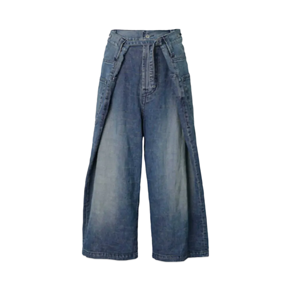 ANREALAGE Wrap AZ Wash Denim Pants "Light Indigo"