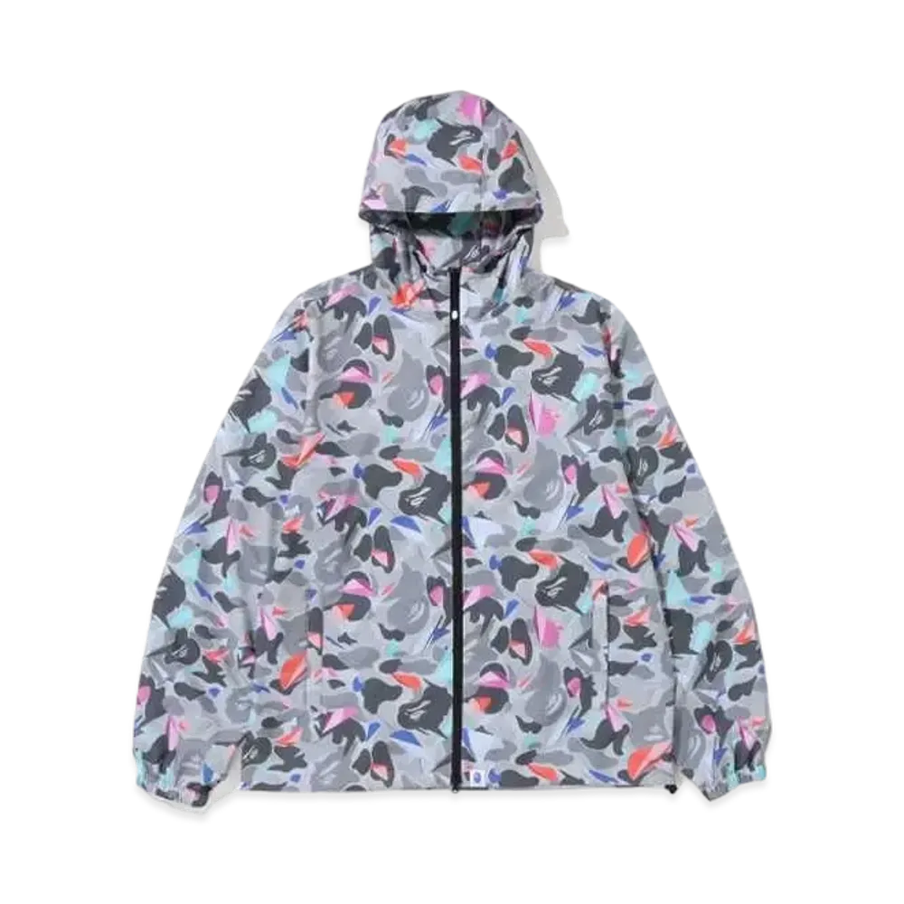 A BATHING APE x LOUIS DE GUZMAN Camo Packble Jacket "Gray"
