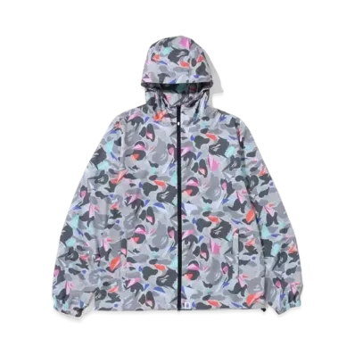 A BATHING APE x LOUIS DE GUZMAN Camo Packble Jacket "Gray"