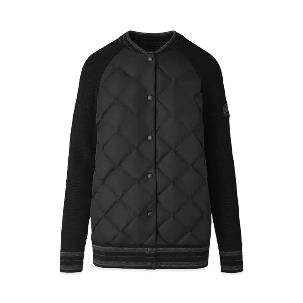 CANADA GOOSE HyBridge Quilted Knit Bomber Black Label Stripe "Black/Black Disc Stripe"