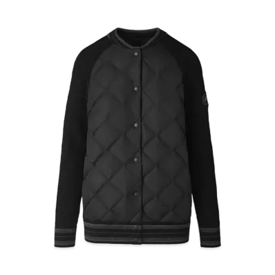 CANADA GOOSE HyBridge Quilted Knit Bomber Black Label Stripe "Black/Black Disc Stripe"