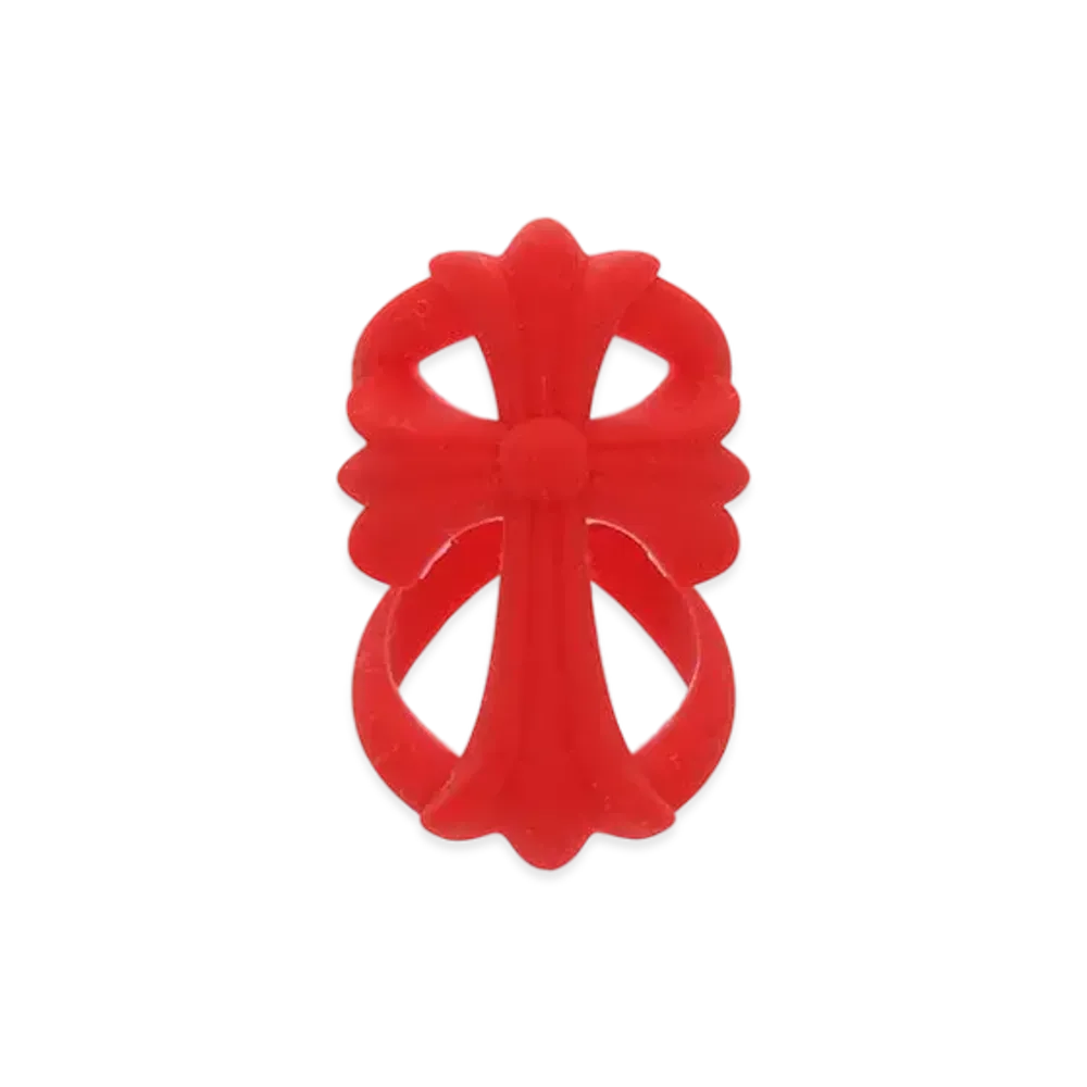 Chrome Hearts Infinity CH Cross Rubber Ring "Red"