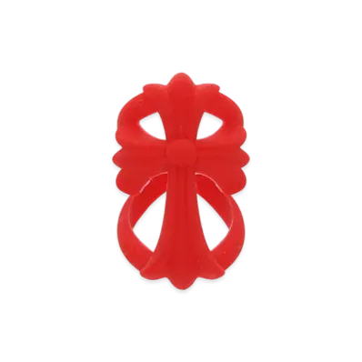 Chrome Hearts Infinity CH Cross Rubber Ring "Red"