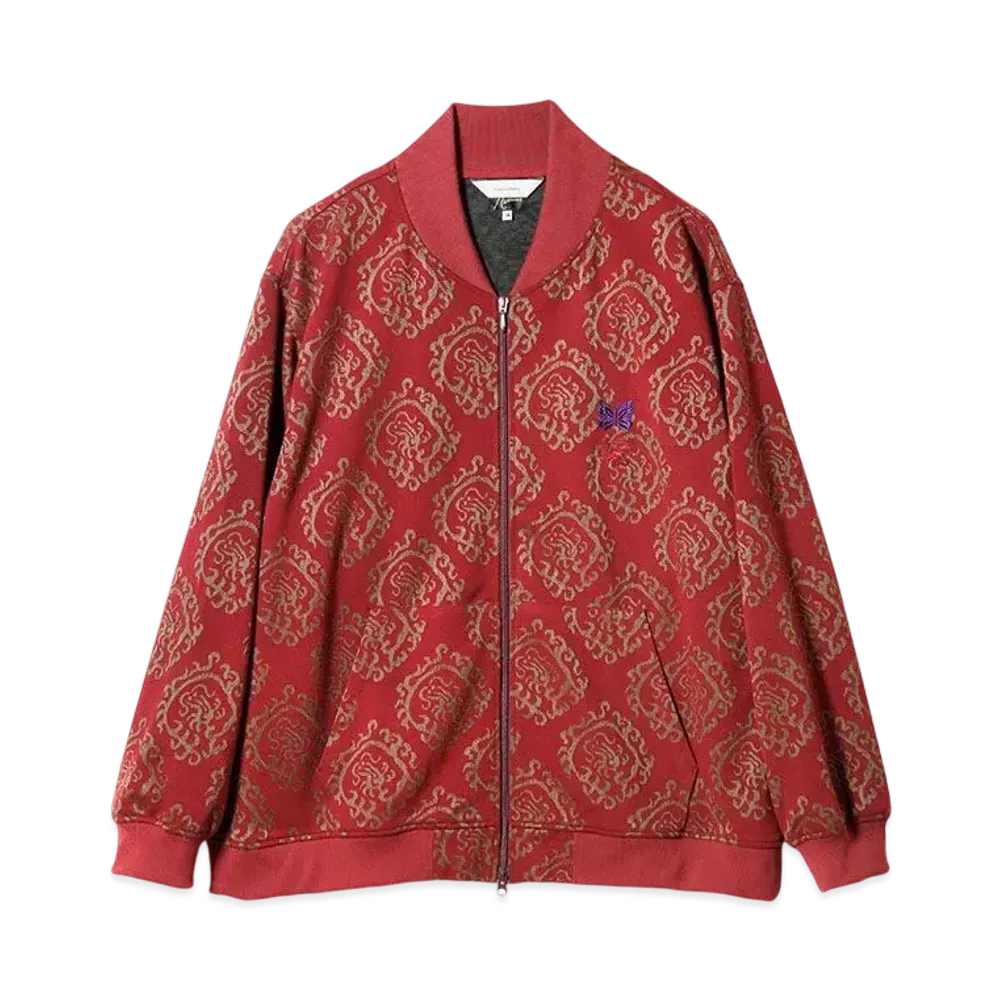 NEEDLES x Sasquatchfabrix. Zipped Sweat Jacket Curled Up Dragon "Red"