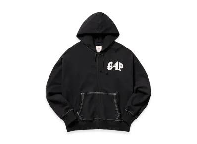 Gap x Awake NY Heavyweight Oversized Logo Zip Up Hoodie "Moonless Night"