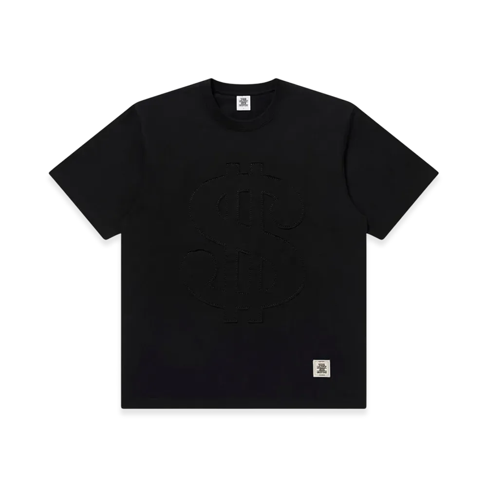 BlackEyePatch Big Dollar Sign Fabric Stitched Tee "Black"