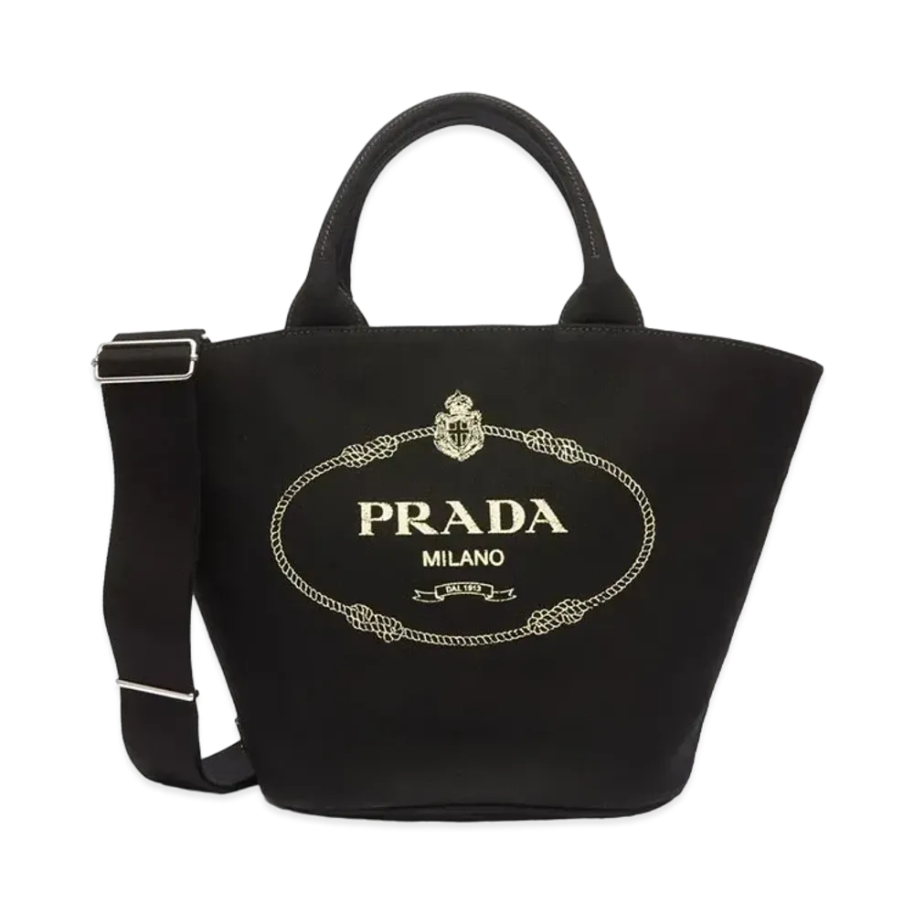 PRADA Canapa Fabric 2WAY Bag "Black"