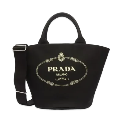 PRADA Canapa Fabric 2WAY Bag "Black"