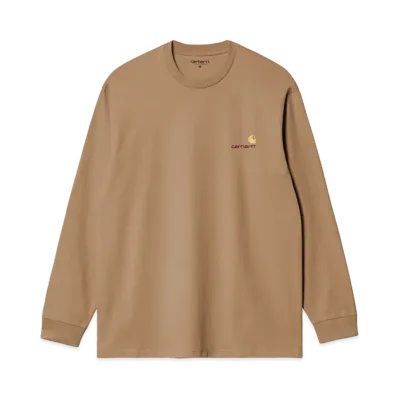 Carhartt WIP L/S American Script T-Shirt "Peanut"