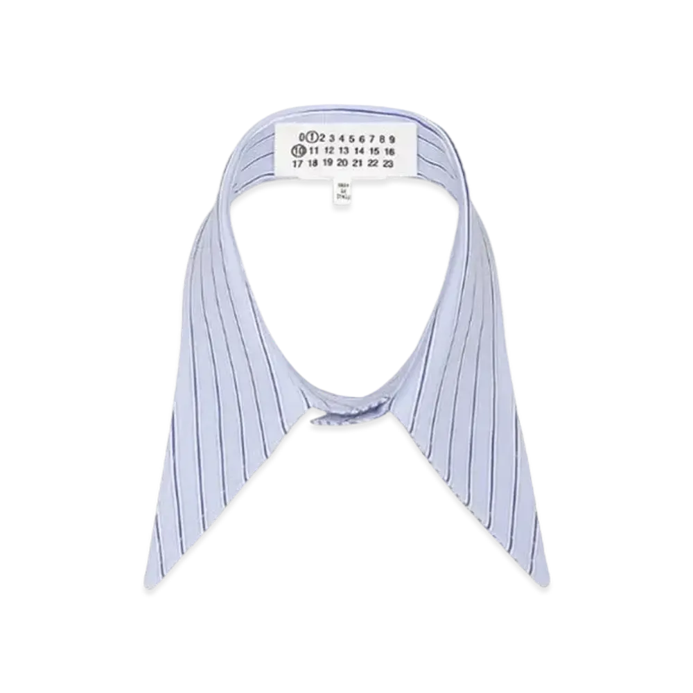 Maison Margiela Stripe Cotton Poplin Collar "Light Blue"
