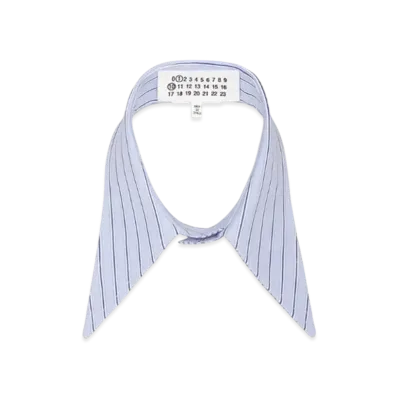 Maison Margiela Stripe Cotton Poplin Collar "Light Blue"
