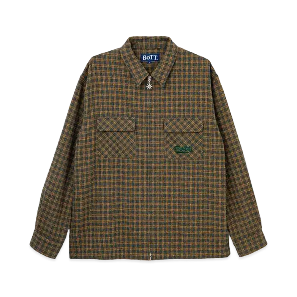 BoTT Zip Up Flannel Shirt "Green"