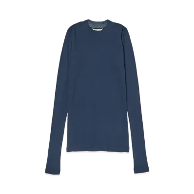 AURALEE Super High Gauge Sheer Rib L/S Tee "Navy"