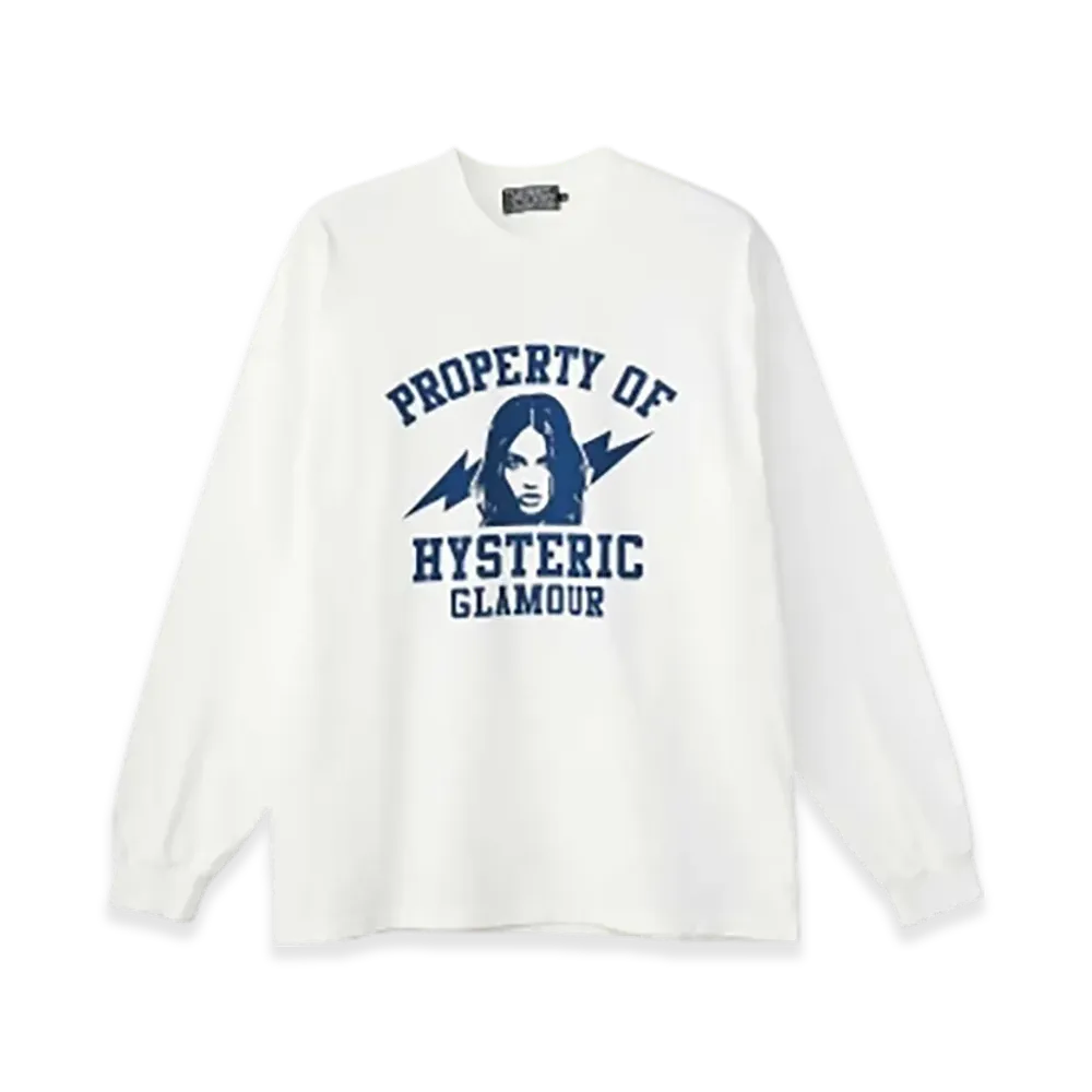 HYSTERIC GLAMOUR Property Of Hysteric T-Shirt "White"