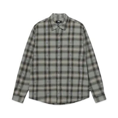 Stussy Motif Plaid Shirt "Grey"