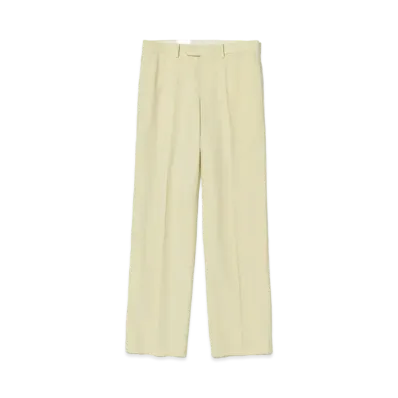 AURALEE Hard Twist Finx Linen Chino Slacks "Light Beige"