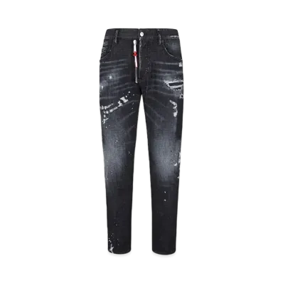 Dsquared2 Black Pioner Wash Skater Jeans "Black"