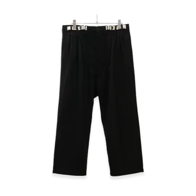 ANCELLM Wool Belted Wide Slacks "Black"