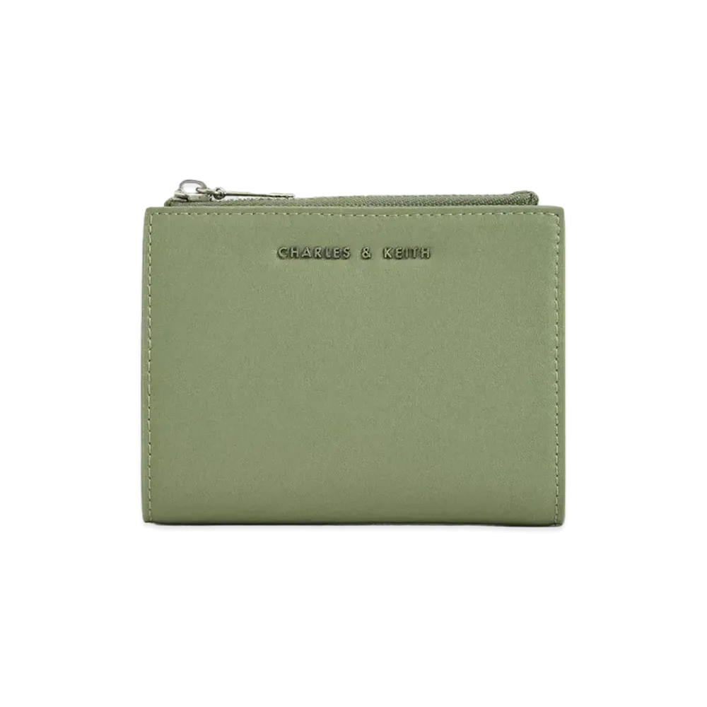 CHARLES & KEITH Mini Top Zip Small Wallet "SageGreen"
