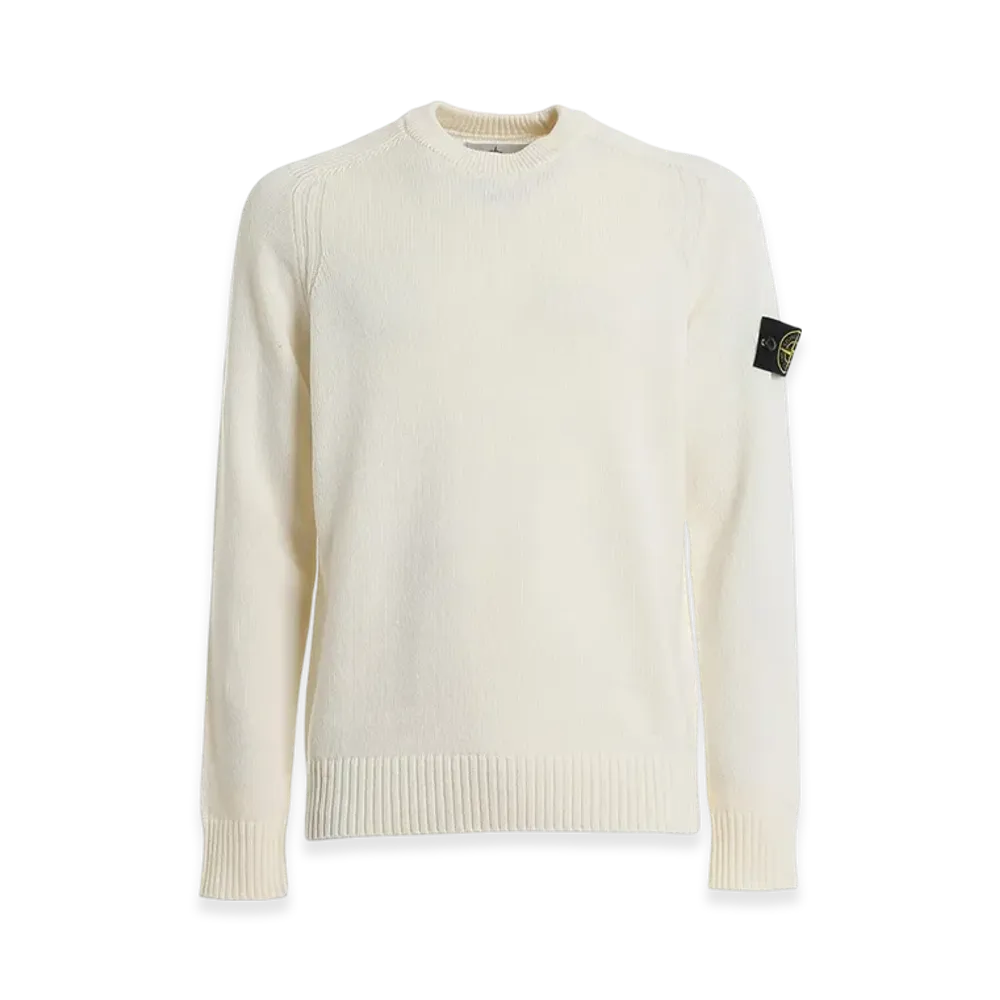 Stone Island 552A3 Lambswool Crew Knit - 20FW "Off White"