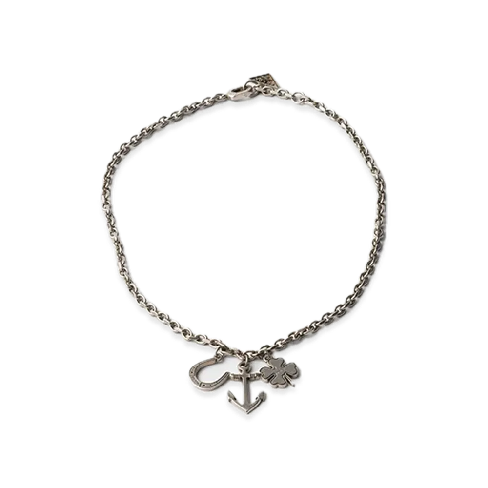 PRADA Metal Pendant Necklace "Gray"