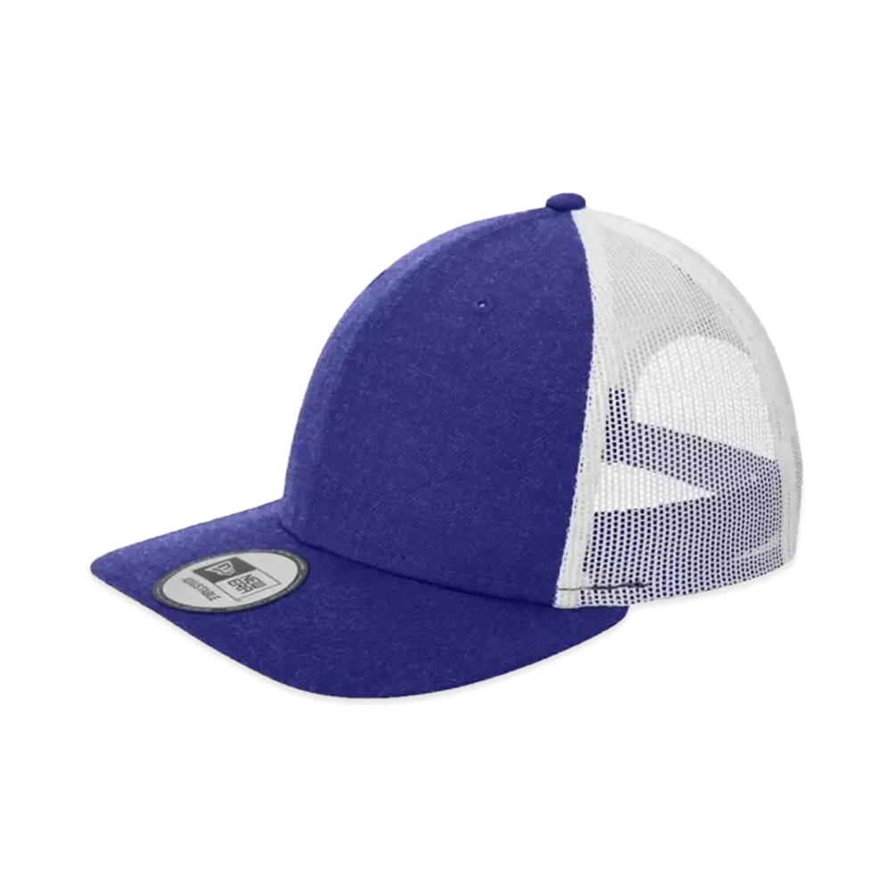 NEW ERA NE207 Snapback Low Profile Trucker Cap "Heather Royal White"