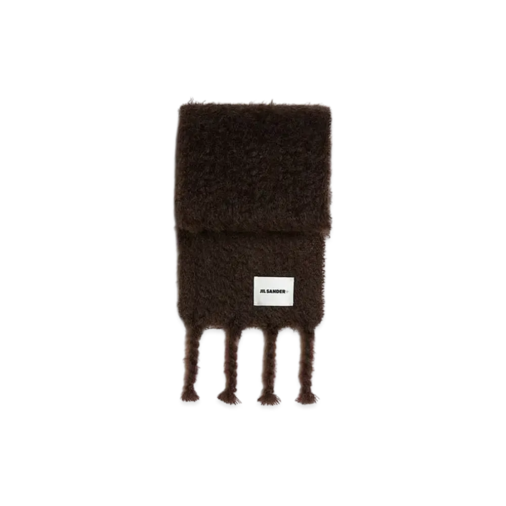 Jil Sander Wool Blend Scarf "Burgundy"