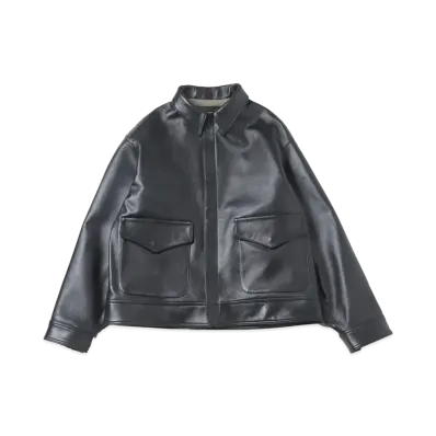 A.PRESSE Type A-2 Leather Flight Jacket "Black"
